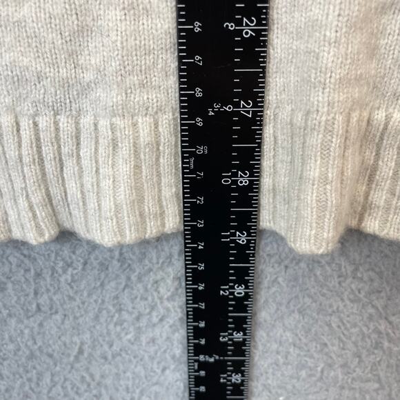 J Jill Pure Jill Cardigan Medium Wool Lagenlook Minimalist Neutral Open Ribbed - Picture 9 of 10